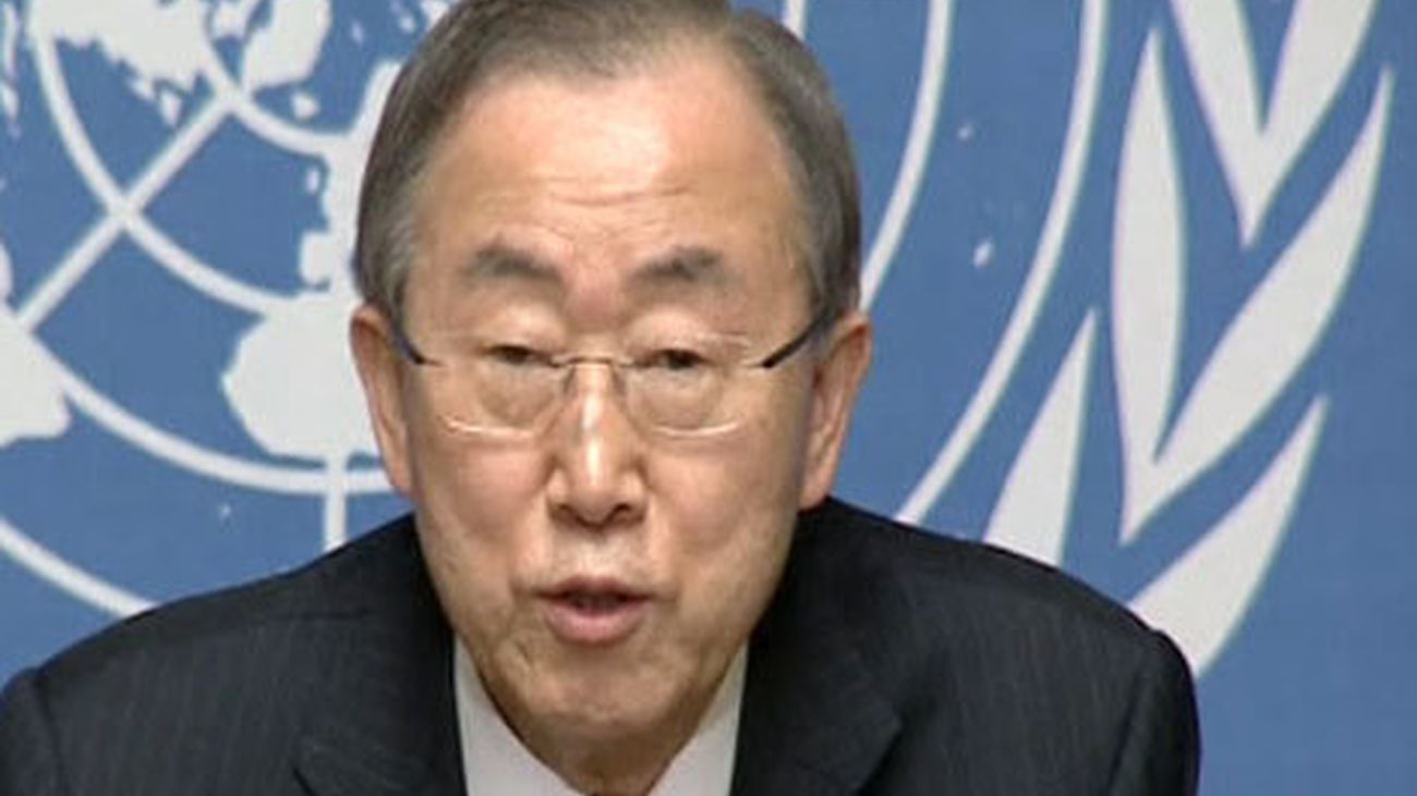El secretario general de las Naciones Unidas, Ban Ki moon
