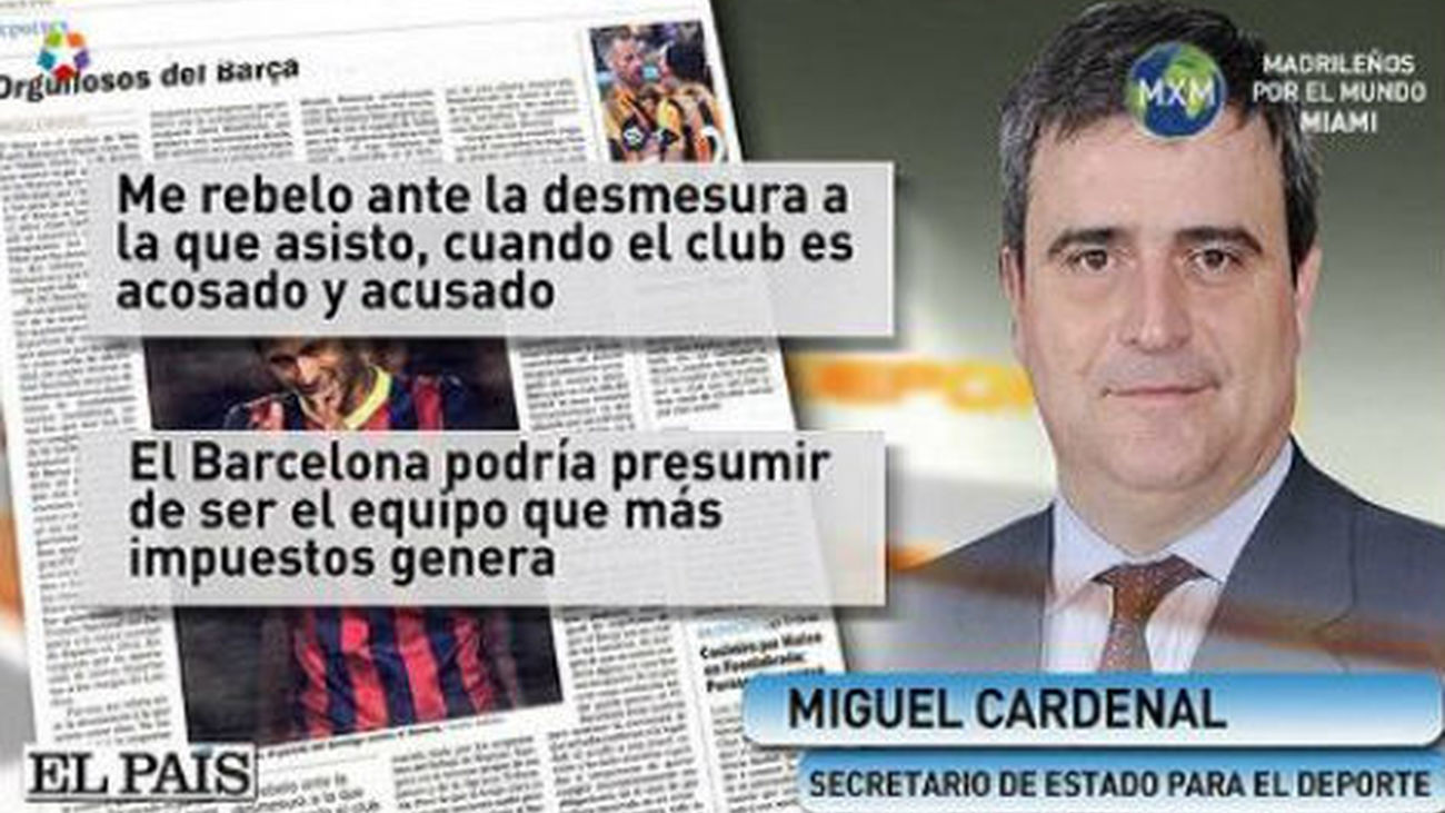 Miguel Cardenal defiende al Barça por el 'caso Neymar'