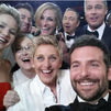 Ellen DeGeneres logra, con su selfie y la pizza, los Oscar más vistos en una década