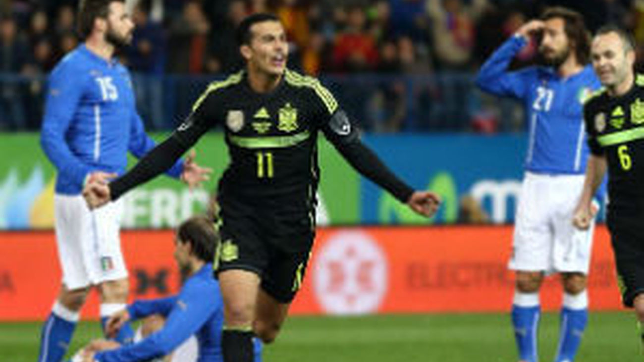1-0. Pedro decide ante Italia en el debut de Diego Costa