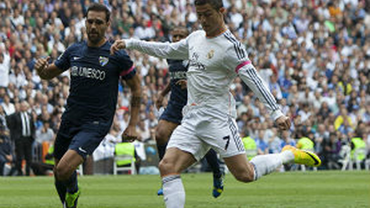 Cristiano Ronaldo ante el Málaga