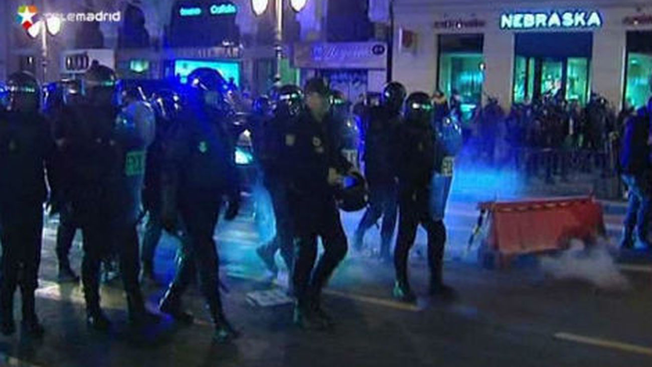 La huelga estudiantil en Madrid concluyó en el centro con cargas policiales