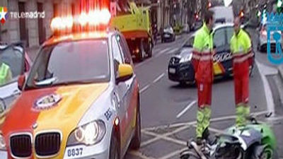 Fallece un motorista de 35 años en un accidente en la calle Alcalá