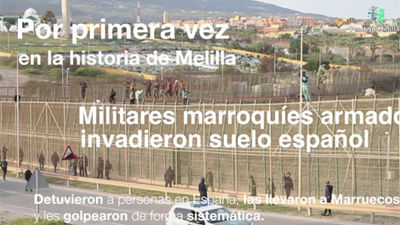 Fuerzas marroquíes cruzan la valla de Melilla para devolver a inmigrantes