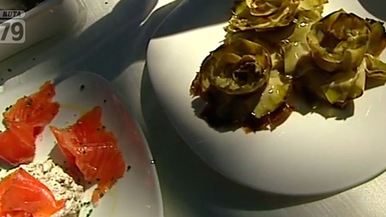 El Escorial y San Lorenzo: Tartar de alcachofas y salmón