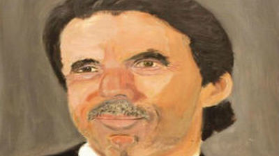 Bush retrata a Aznar y a otros 30 líderes políticos en su estreno como pintor