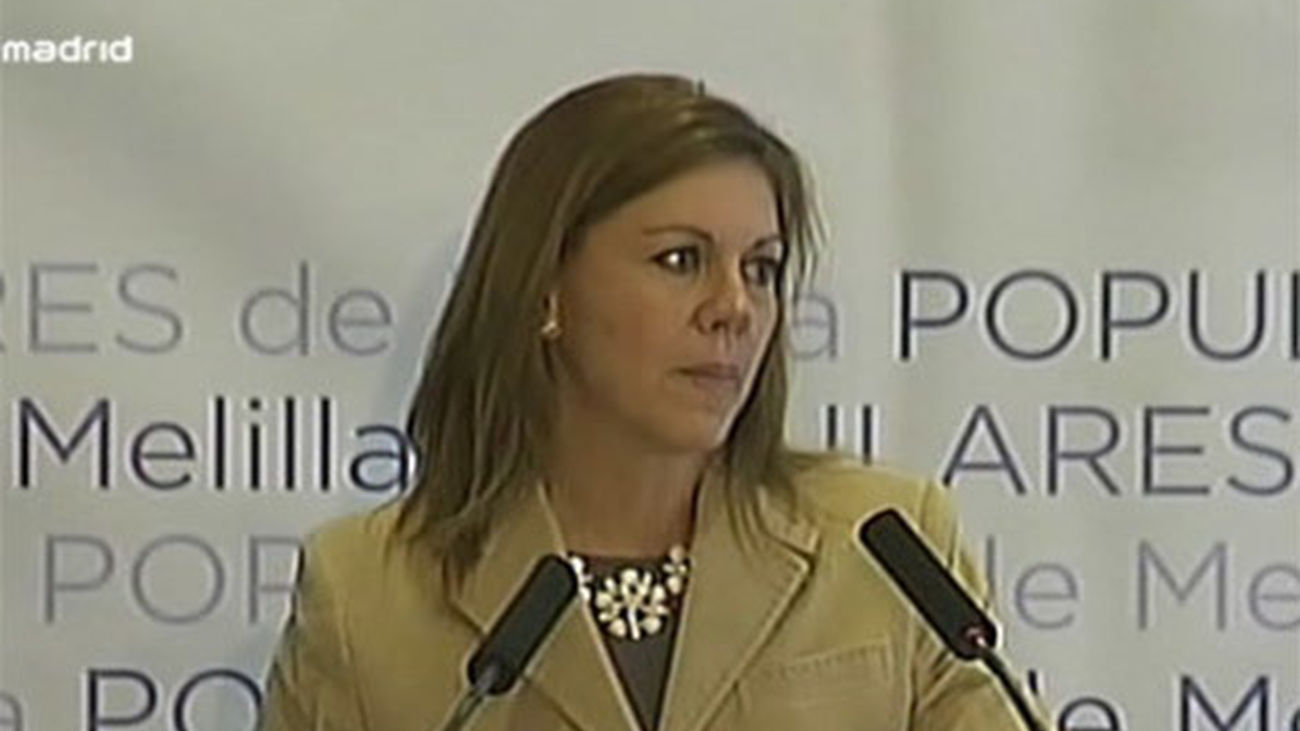 Cospedal: "Rajoy defenderá que la soberanía es de todos españoles"