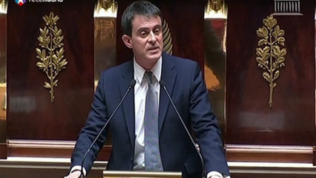 El primer ministro francés, Manuel Valls en la Asamblea Nacional