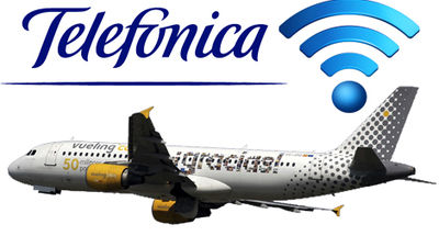 Vueling y Telefónica se alían para ofrecer WiFi de alta velocidad en los aviones