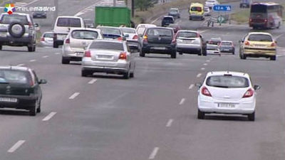 Pequeñas complicaciones en las carreteras madrileñas en sentido salida
