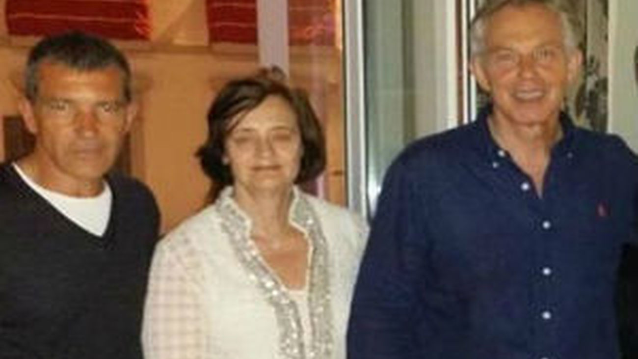 Banderas con Tony Blair en la Semana Santa de Málaga