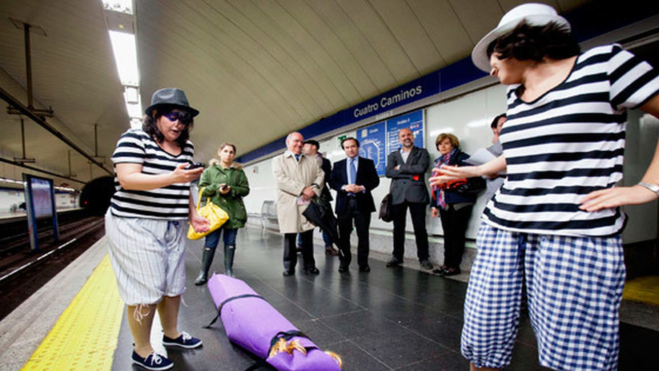 Imagen de los ensayos previos en la estación de Cuatro Caminos (madrid.org)