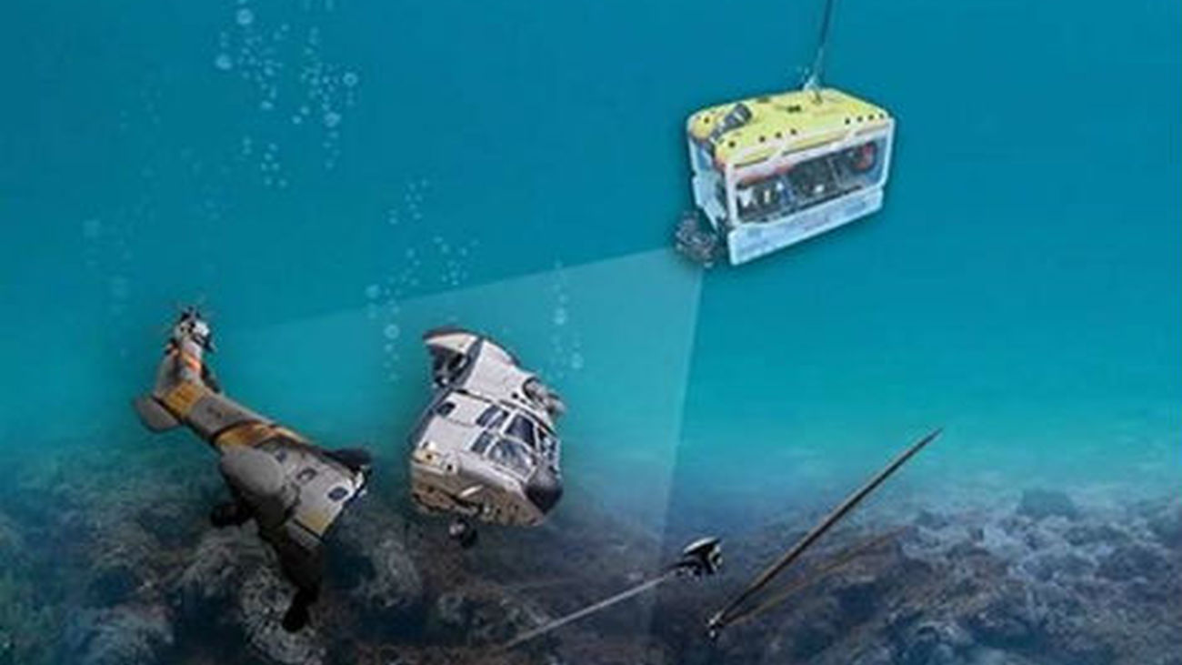 El izado del helicóptero accidentado en Fuerteventura "es cuestión de horas"