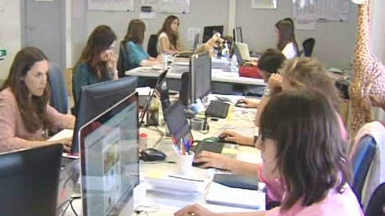 Operadoras trabajando