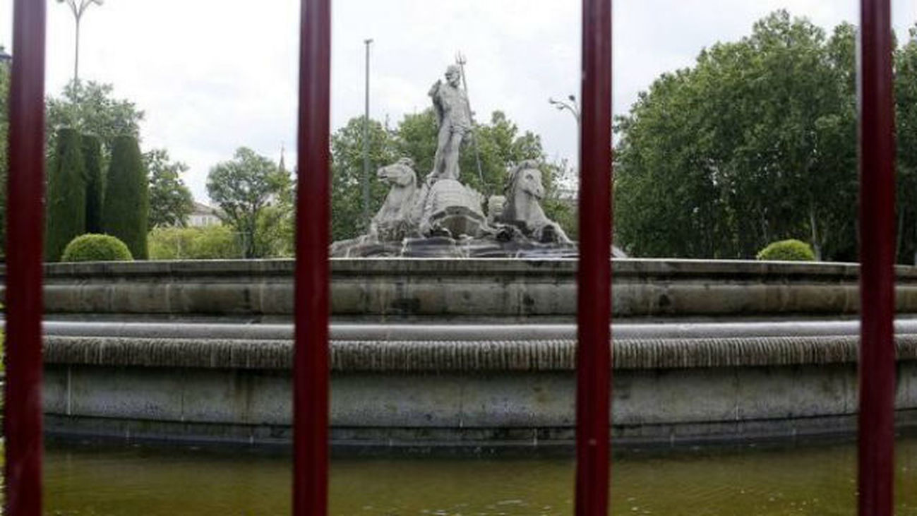 Neptuno y Cibeles, con vallas
