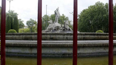 Neptuno y Cibeles, con vallas