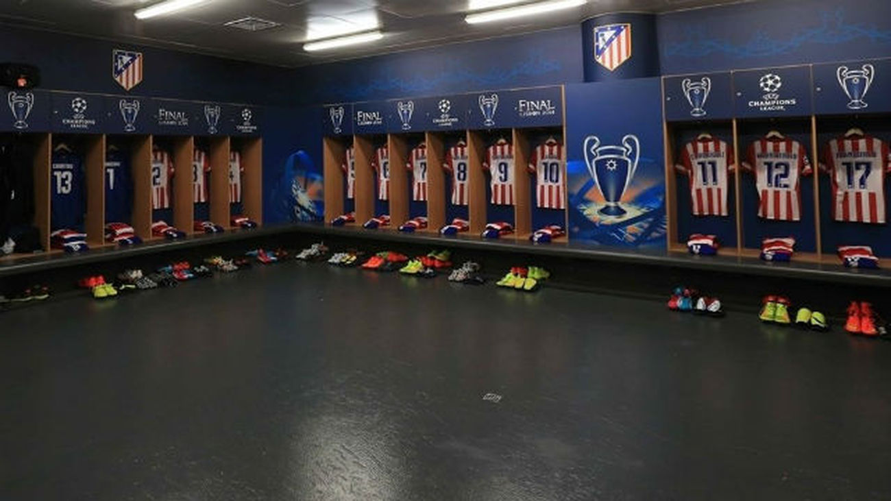 Vestuario del At. Madrid en Da Luz