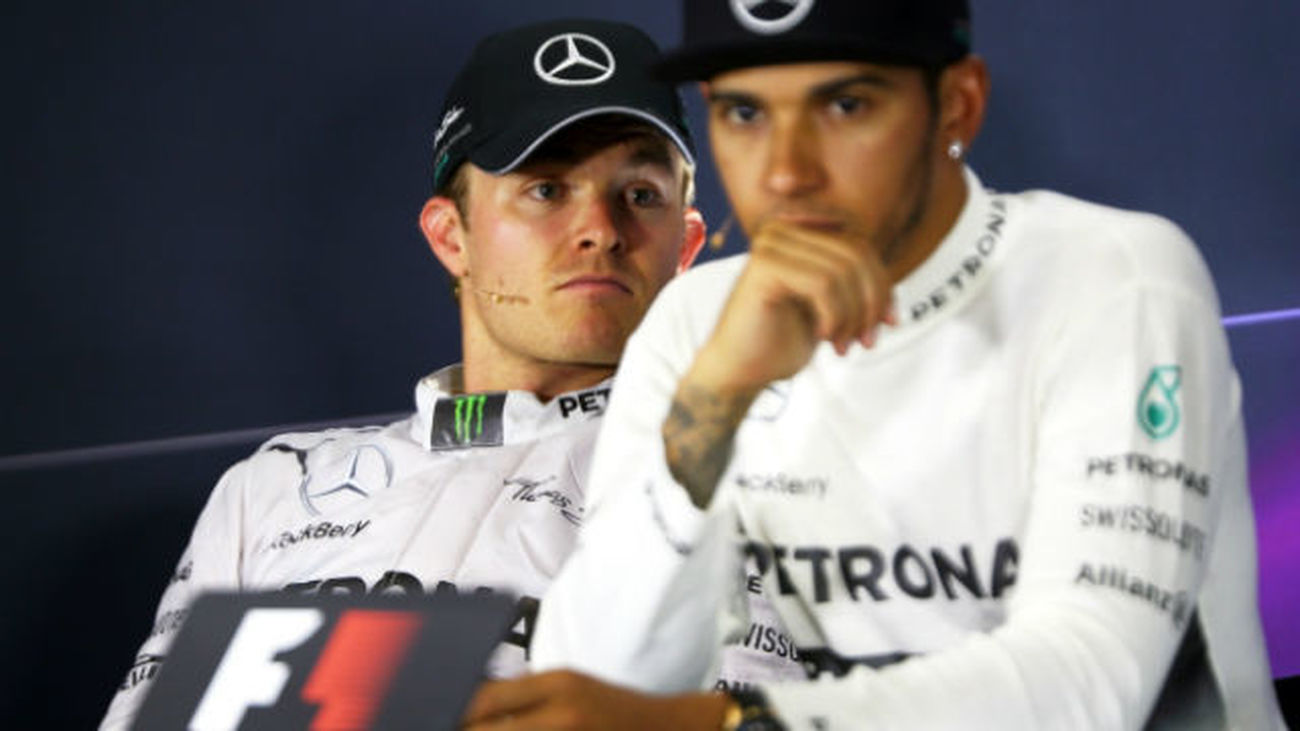 Rosberg y Hamilton