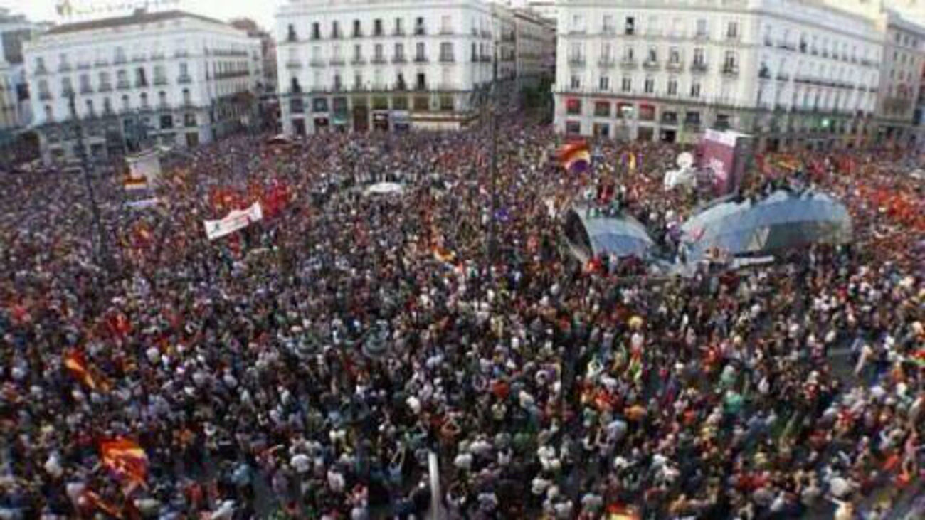 Manifestación republicana en la Puerta del Sol