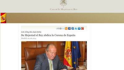 La web de la Casa Real se cae tras el anuncio de abdicación