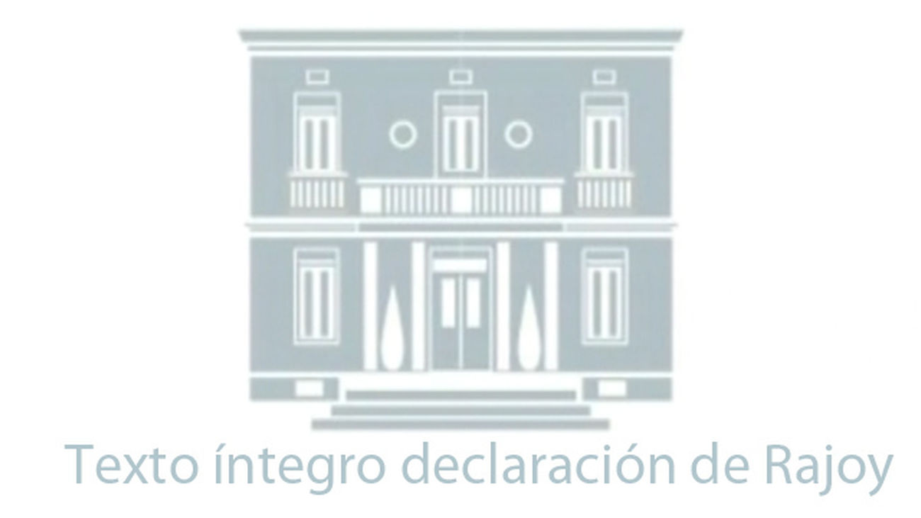 Texto íntegro de la declaración de Rajoy anunciando la abdicación del Rey