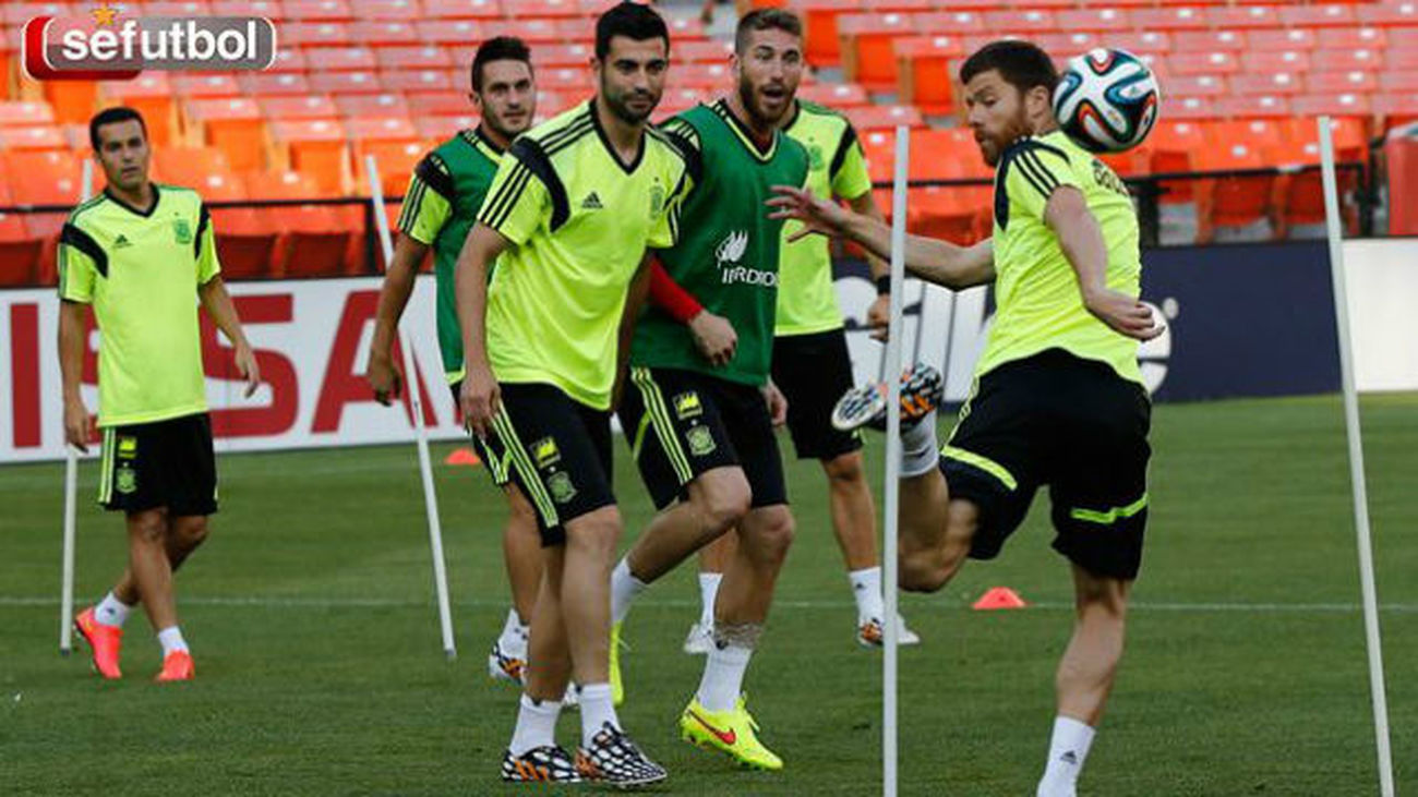 Entrenamiento de la Selección Española