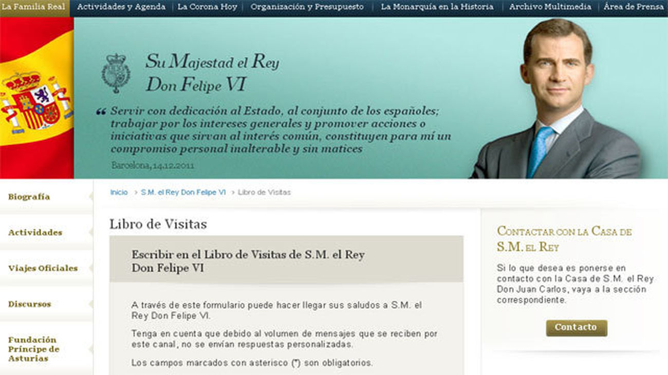 La Casa Real renueva su web