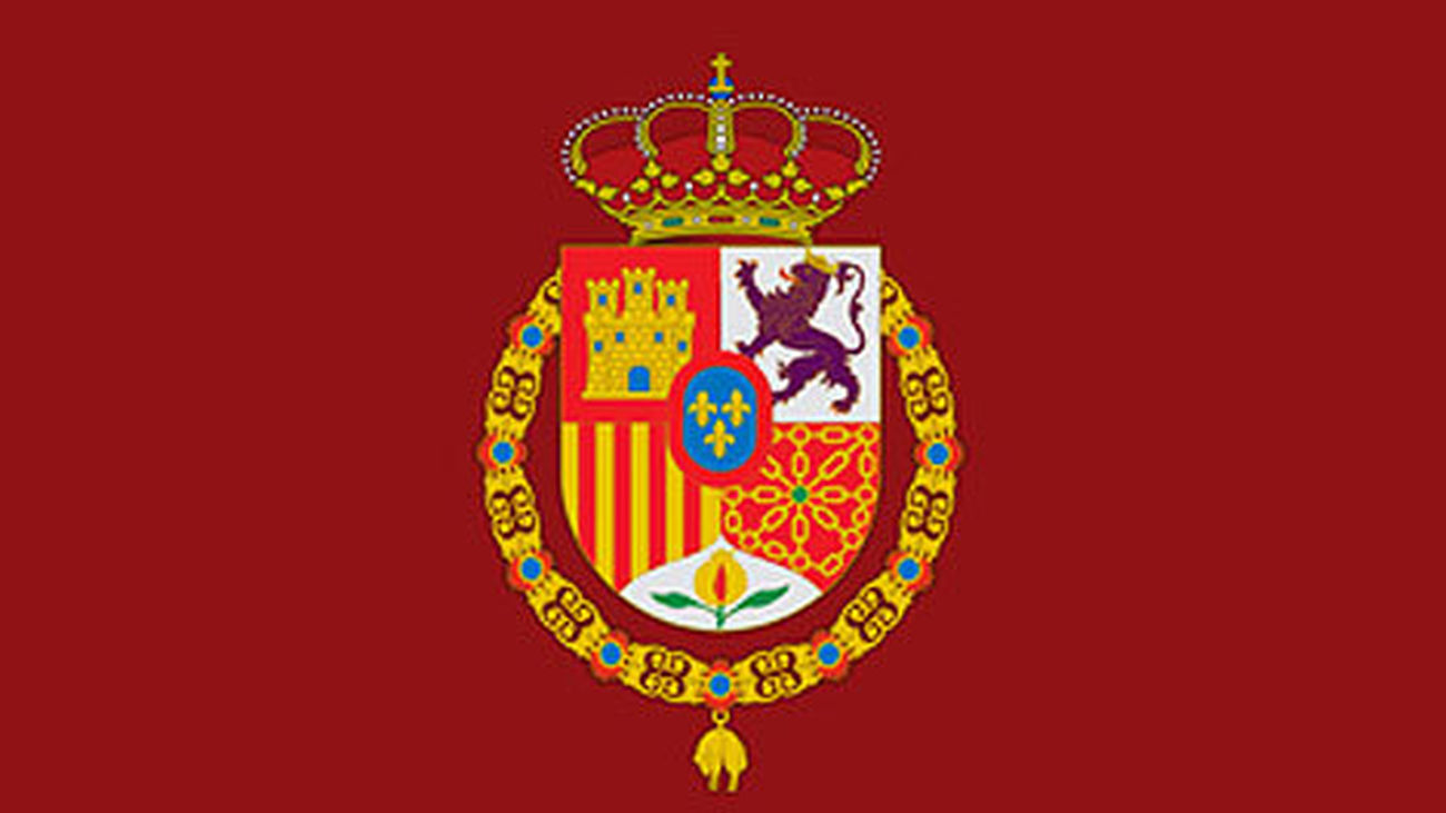 Felipe VI cuenta con escudo y guión propios sobre rojo carmesí