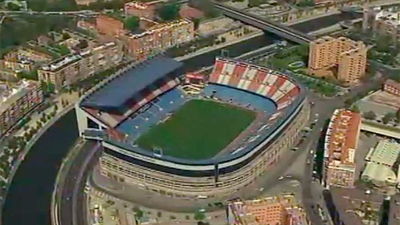 Imagen aérea del estadio Vicente Calderón