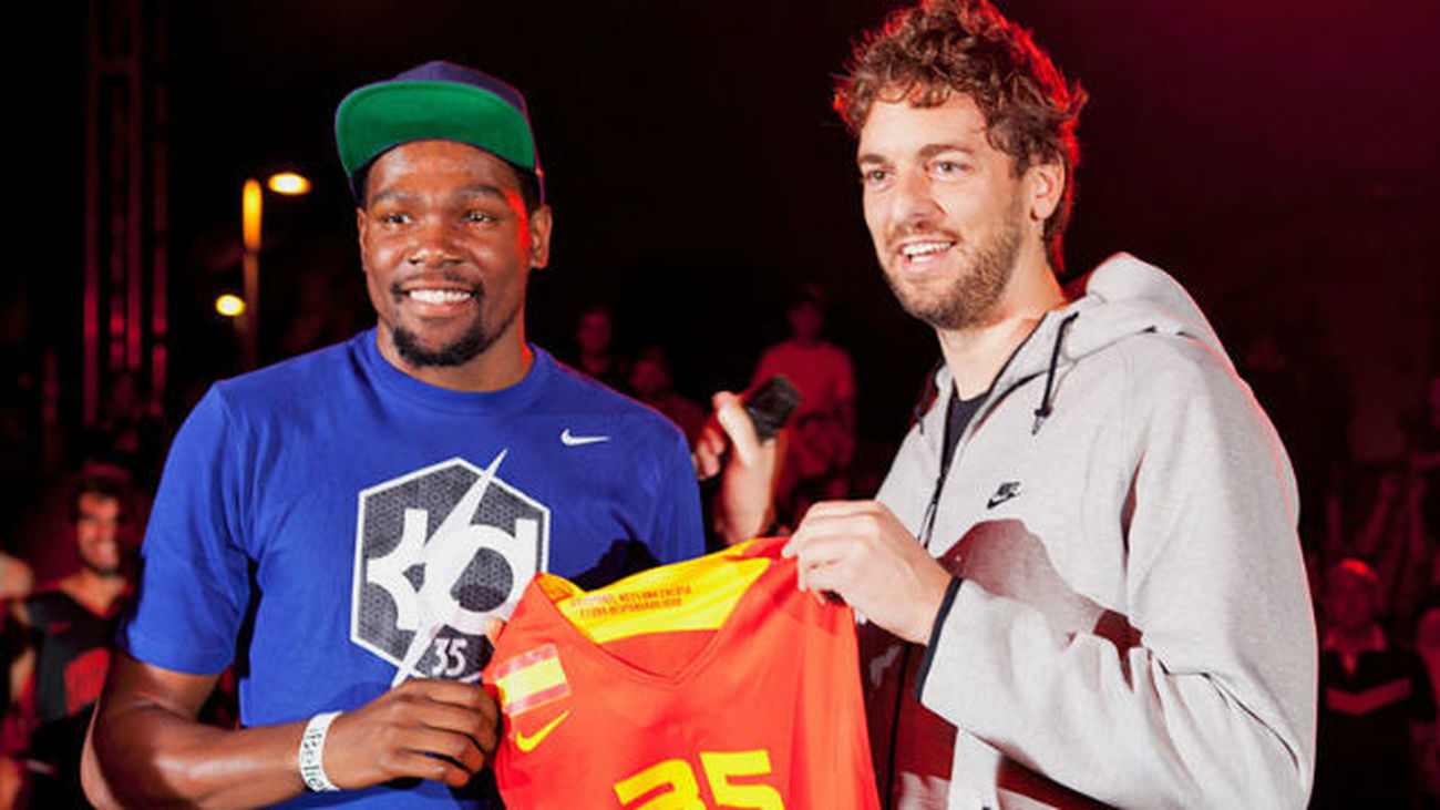 Pau Gasol y Kevin Durant