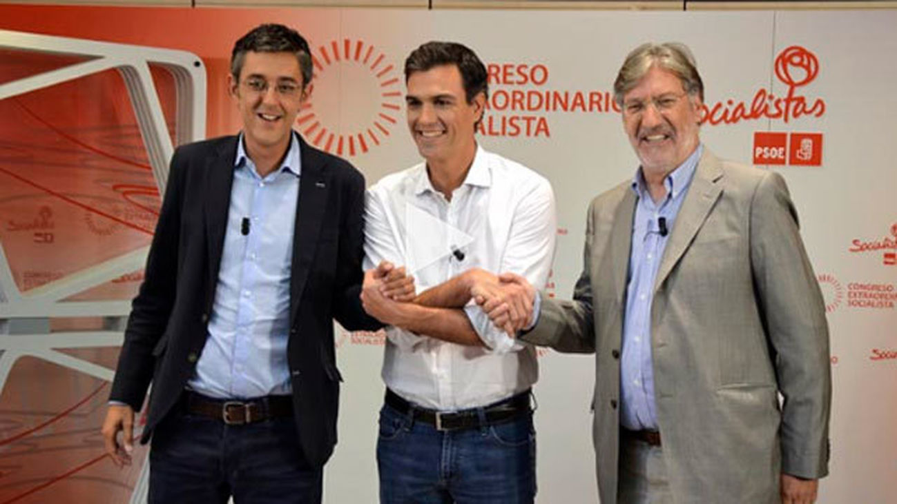 Eduardo Madina, Pedro Sánchez y Pérez Tapias