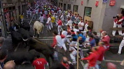 Tres heridos en el segundo  encierro de las fiestas, uno de ellos grave