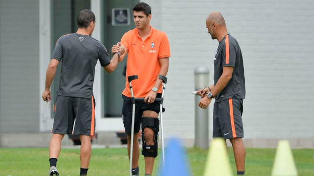 Morata, jugador de la Juventus