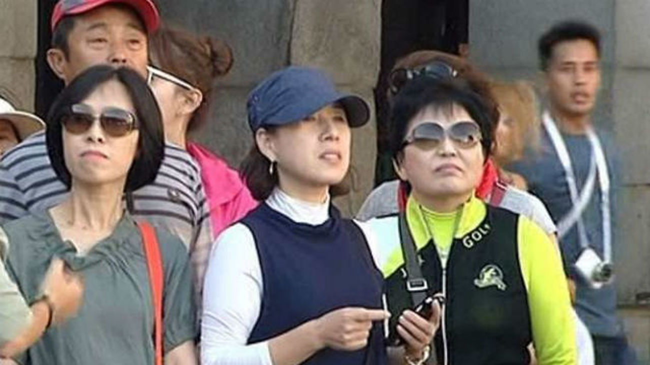 Turistas japoneses en Madrid