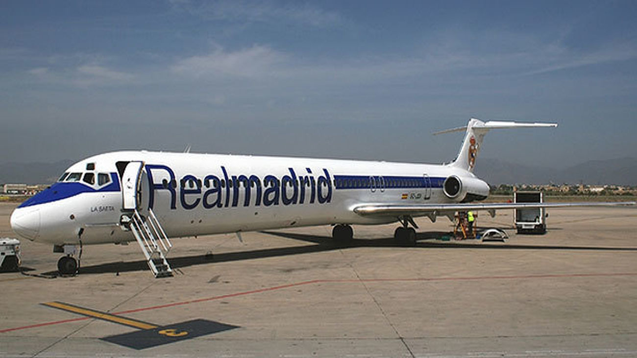 El avión del Real Madrid