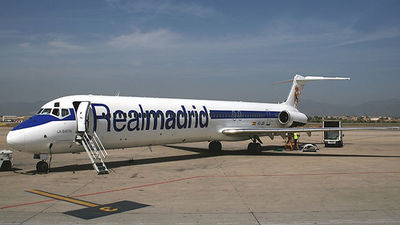 El MD-83 fue el avión con el que voló el Real Madrid durante un año
