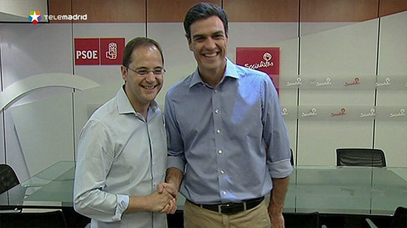 El riojano César Luena con Pedro Sánchez