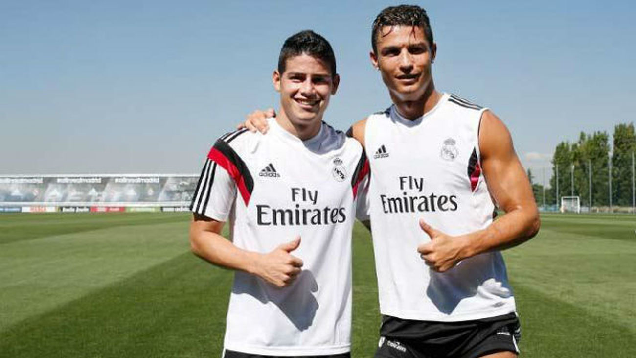 James y Cristiano, jugadores del Real Madrid