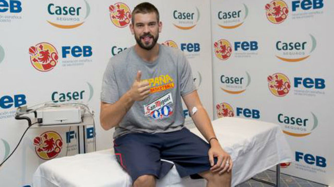 Marc Gasol, jugador de la selección española de baloncesto