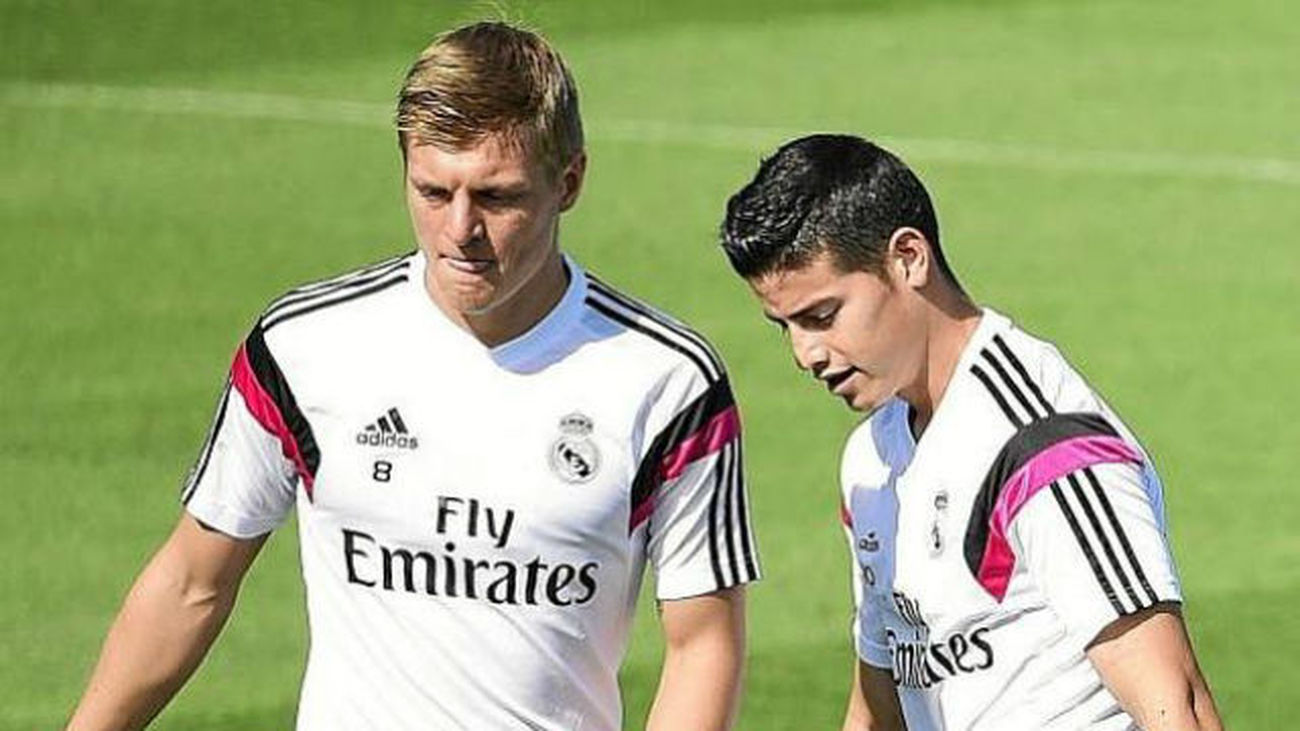 Kroos y James, jugadores del Real Madrid