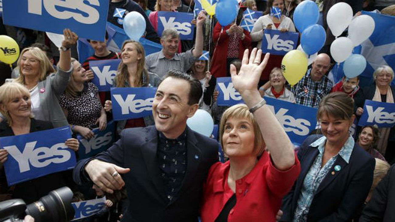 Manifestación por el sí en Escocia