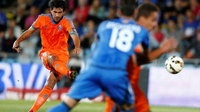 0-3. El Valencia golea y hunde al Getafe