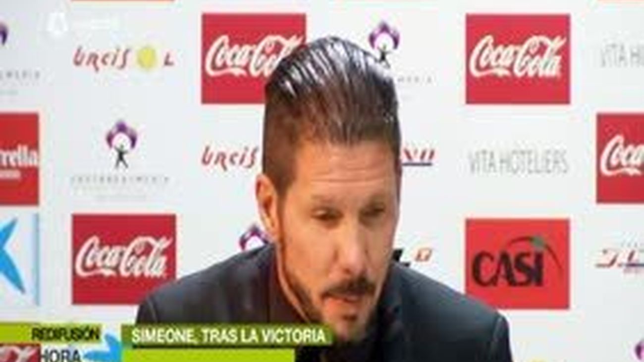 Simeone: "Le damos mucho valor al triunfo en Almería"