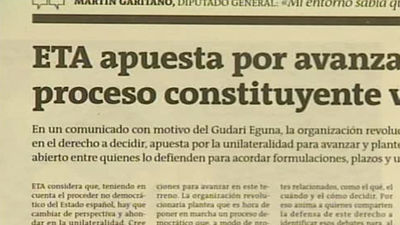 ETA pide emular a Escocia y Cataluña y aboga por un proceso constituyente