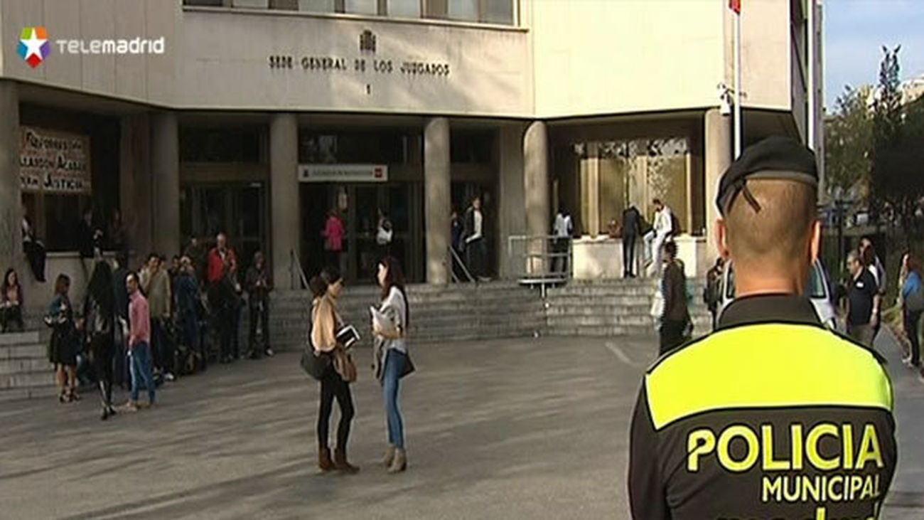 Se desploma parte del techo  de uno de los juzgados de Plaza de Castilla