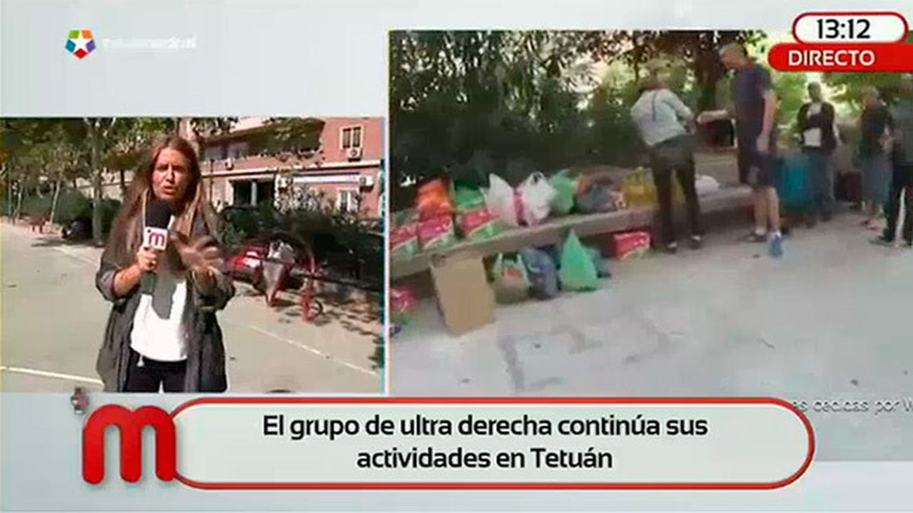 El grupo de ultraderecha de Tetuán sigue repartiendo comida a españoles de manera encubierta