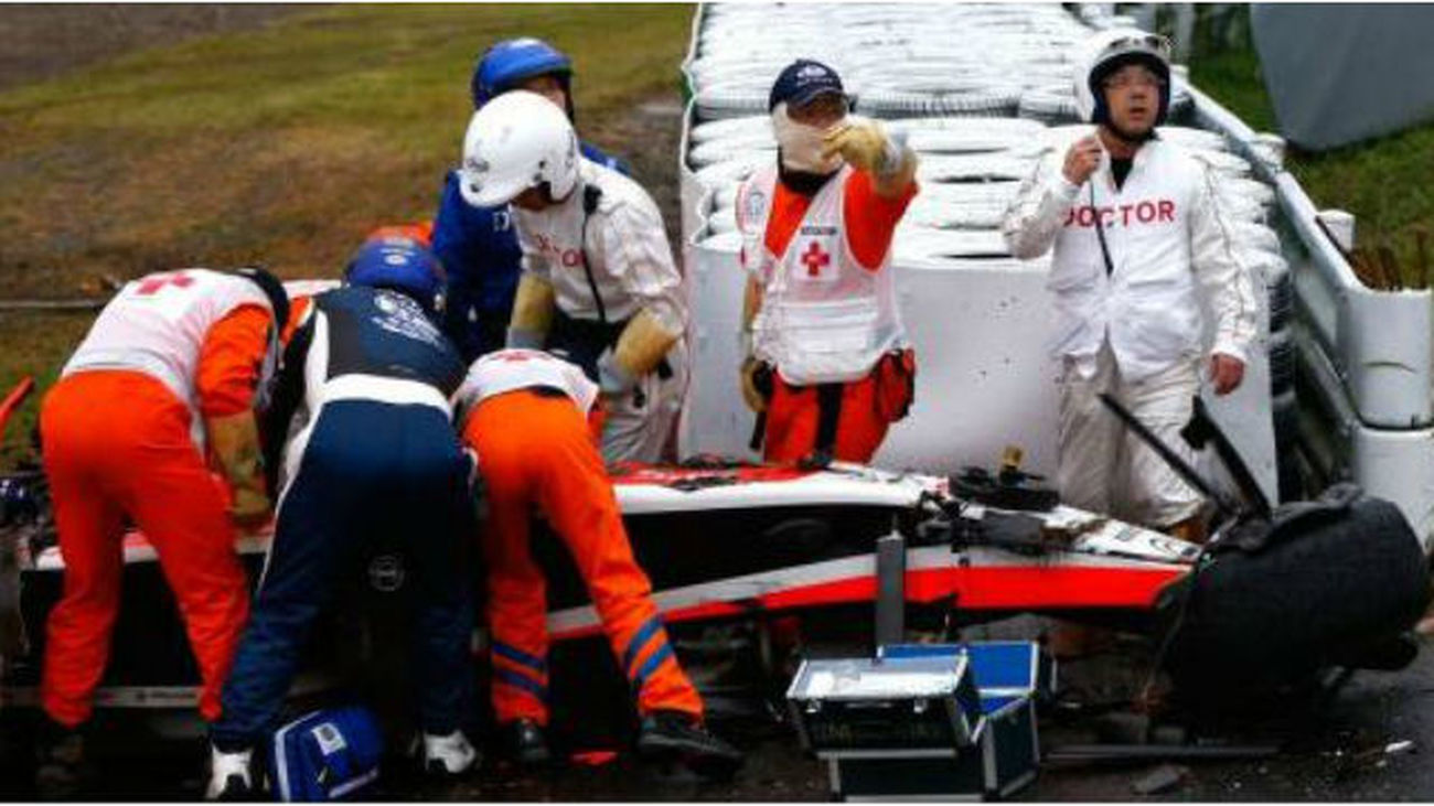 Bianchi, en estado crítico tras chocar contra una grúa en Japón