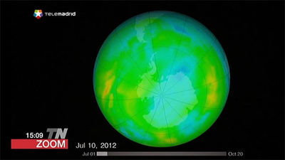 El agujero de la capa de ozono se reduce