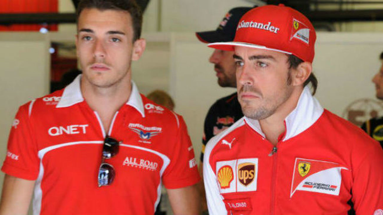 Jules Bianchi y Fernando Alonso