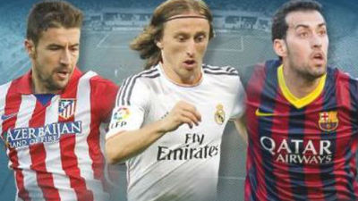 Gabi, Modric y Busquets, nominados a 'Mejor Centrocampista' 2014